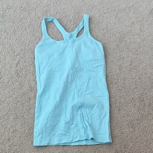 lululemon athletica Sky Blue Ribbed Tank Top